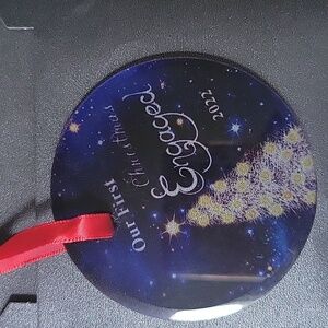 Engaged 2022 Christmas Ornament with Red Ribbon